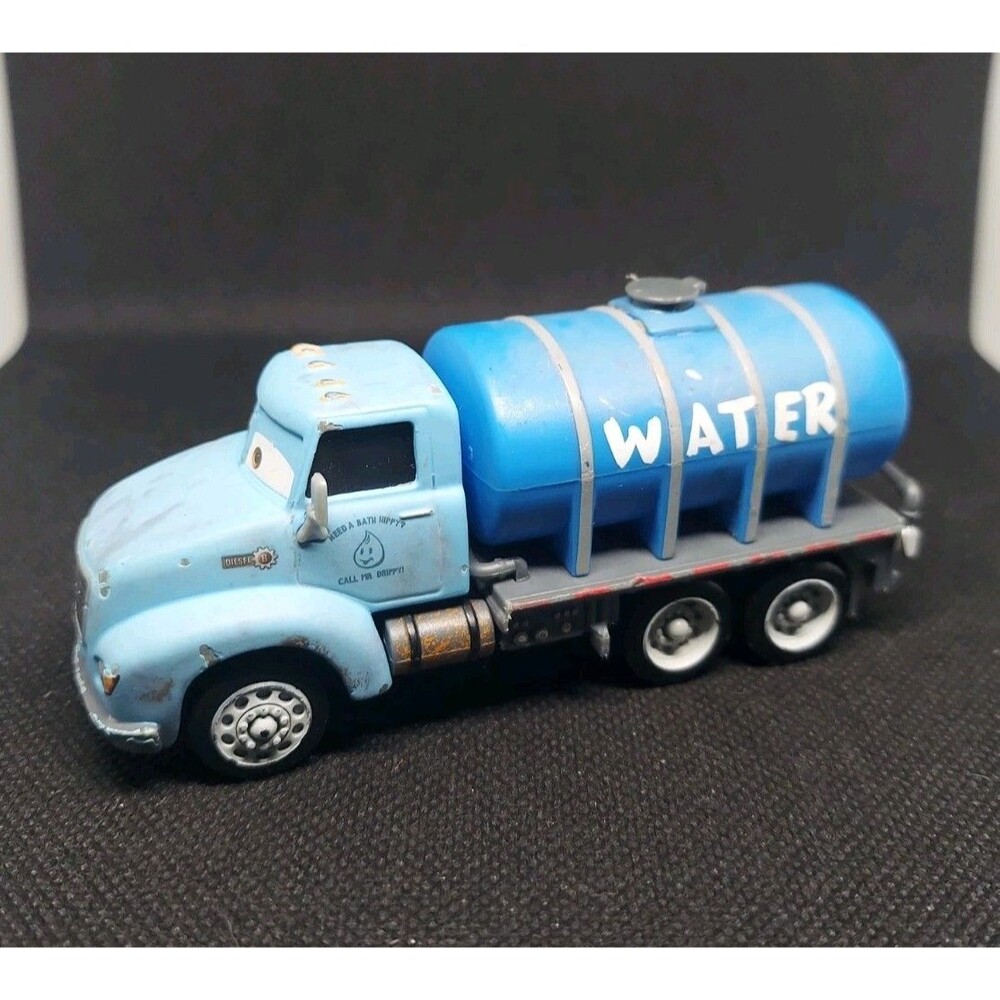Disney Pixar Cars Mr. Drippy Tanker Truck Diecast 1:55 Blue/Gray DWB23